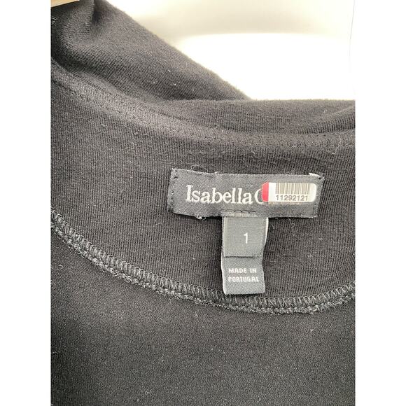 Isabella Oliver Ashlyn Black Button Front Long Sleeve Maternity Jumpsuit - Picture 5 of 7